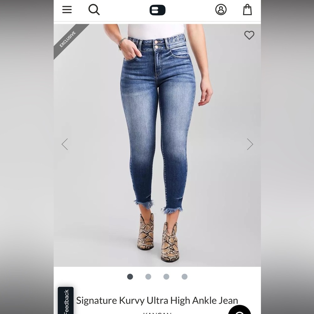 Kancan Signature Kurvy high rise ankle size 27